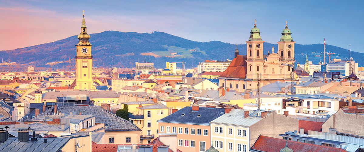 The rooftops of Linz